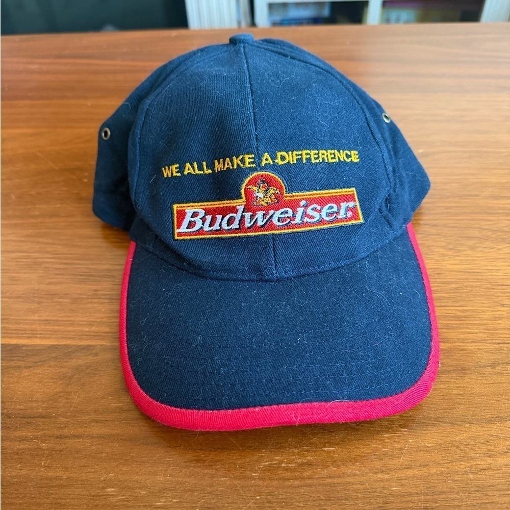 Budweiser We All Make A Difference Navy and Red Cap